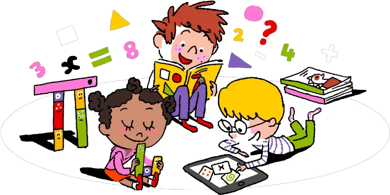 Kids Kids Doing Math Clipart