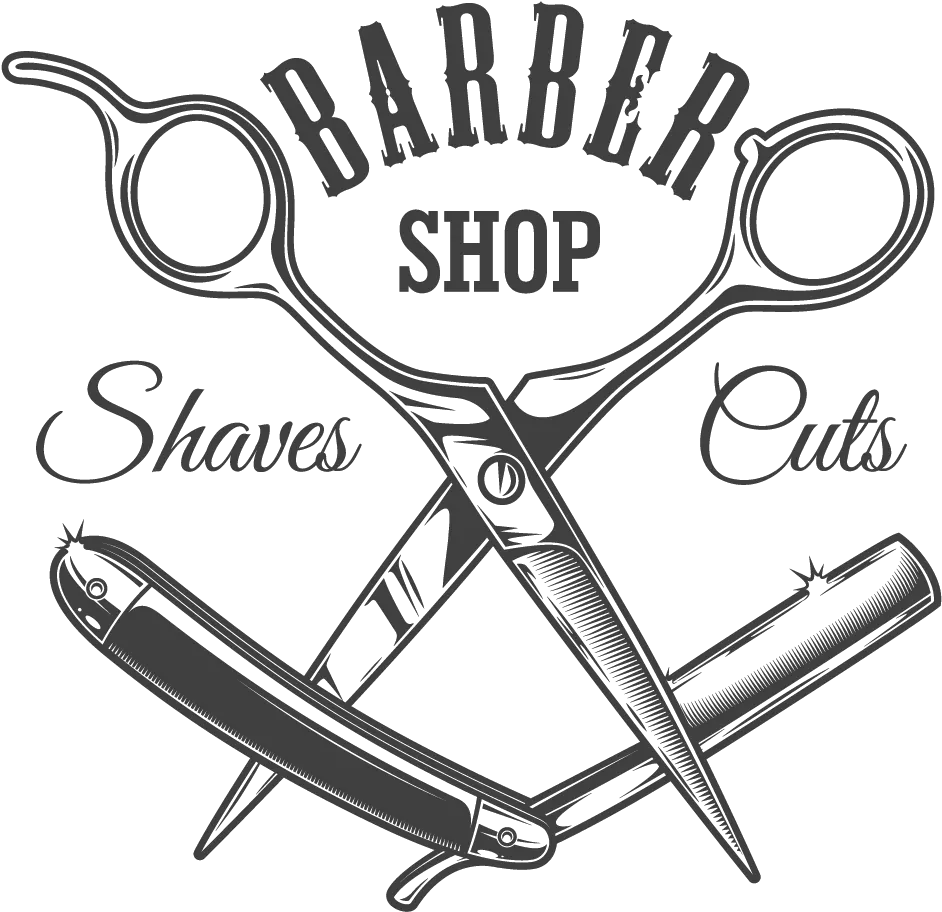 Davis Barber Shop Shave And Haircuts Center Barber Shop Logo