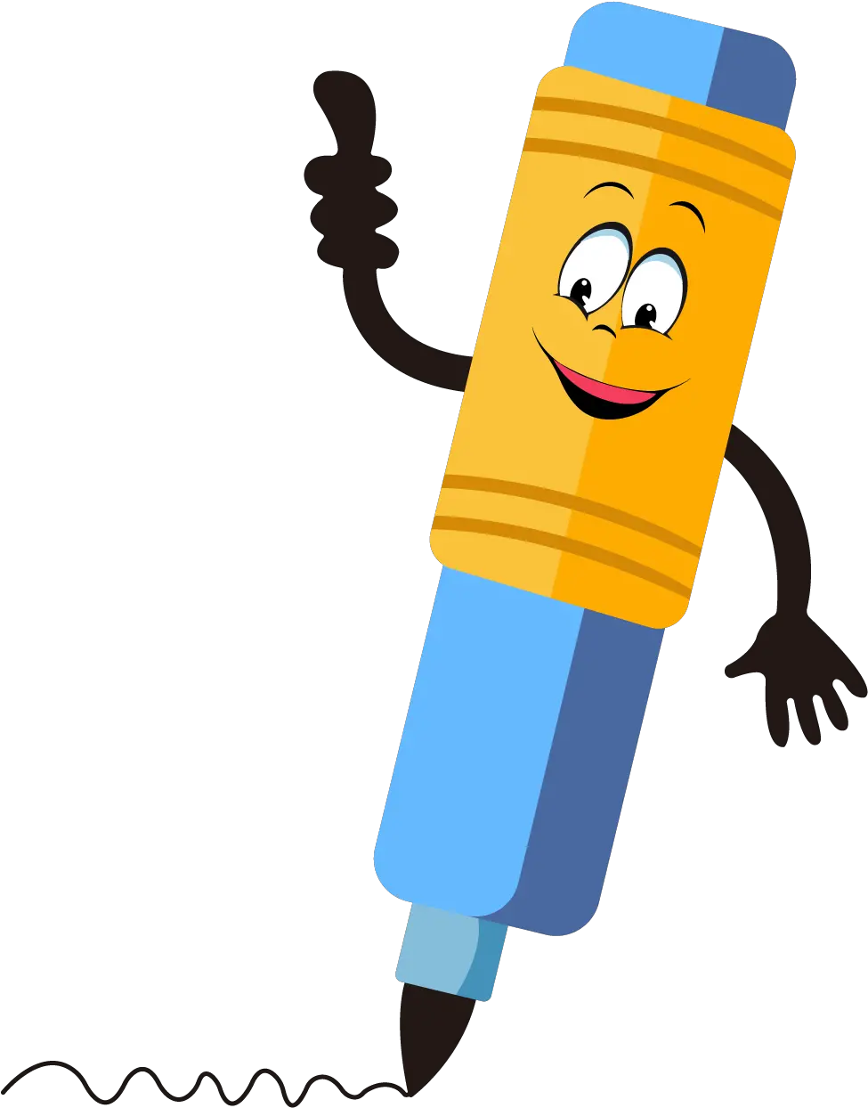 School Supplies Writing Pen Cartoon Png And Vector Cartoon Image Of A Pen