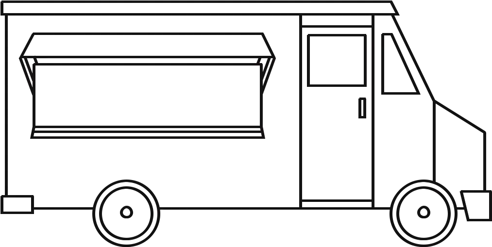 Food Truck Icon Drawing Of A Food Truck