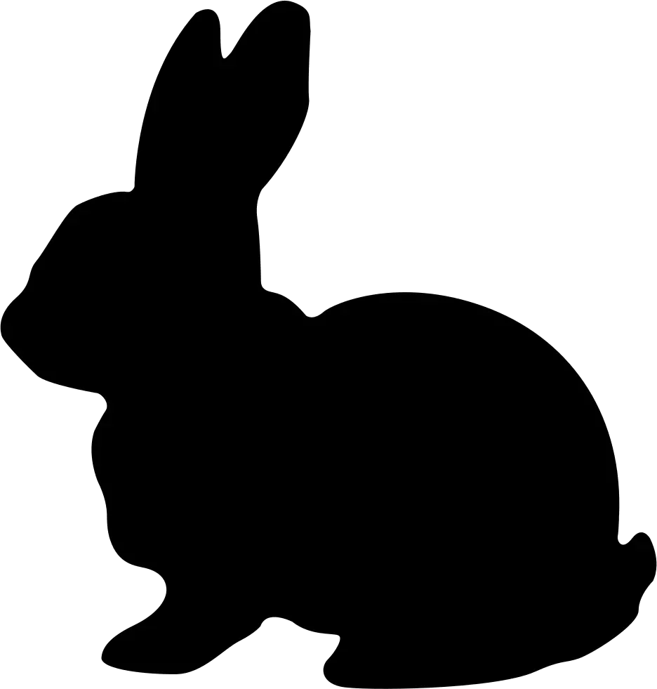 Rabbit Silhouette Easter Bunny Svg