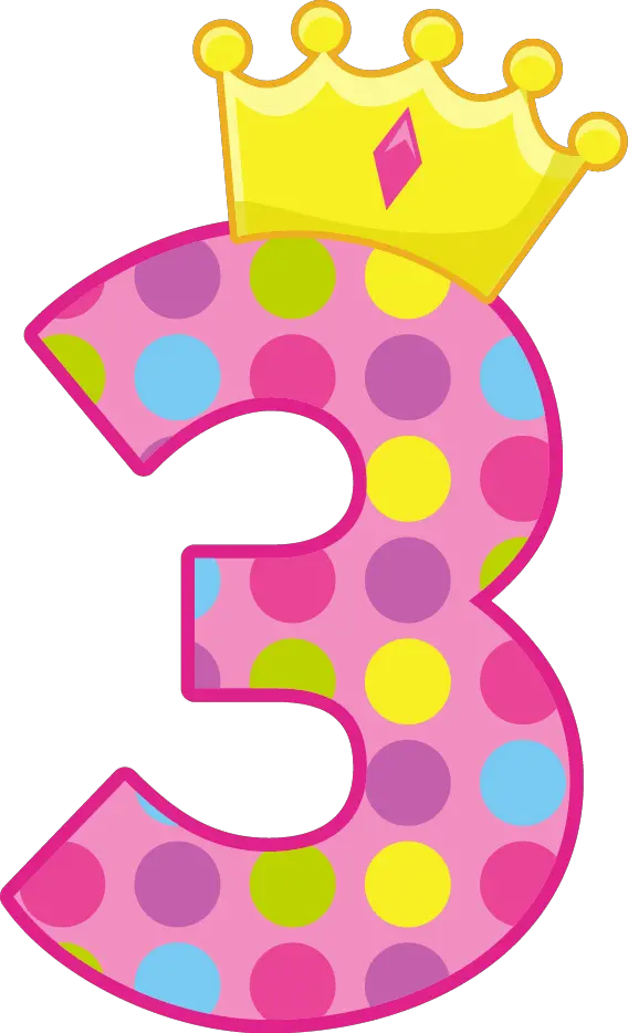 Number 10 Polka Dots Png 3rd Birthday Clipart