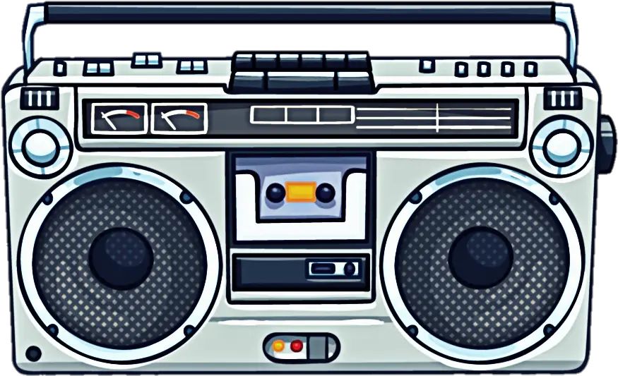 Radio Cassette Cassette Player Clipart 8039s