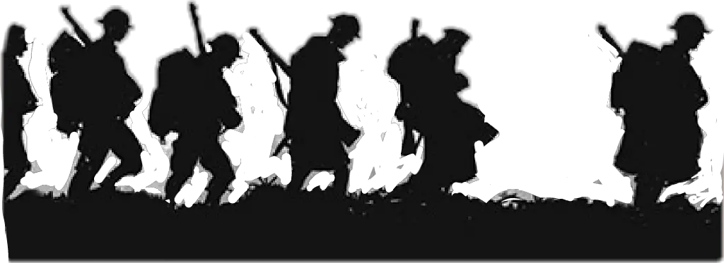 soldiers silhouette World War 1 Trenches Silhouette