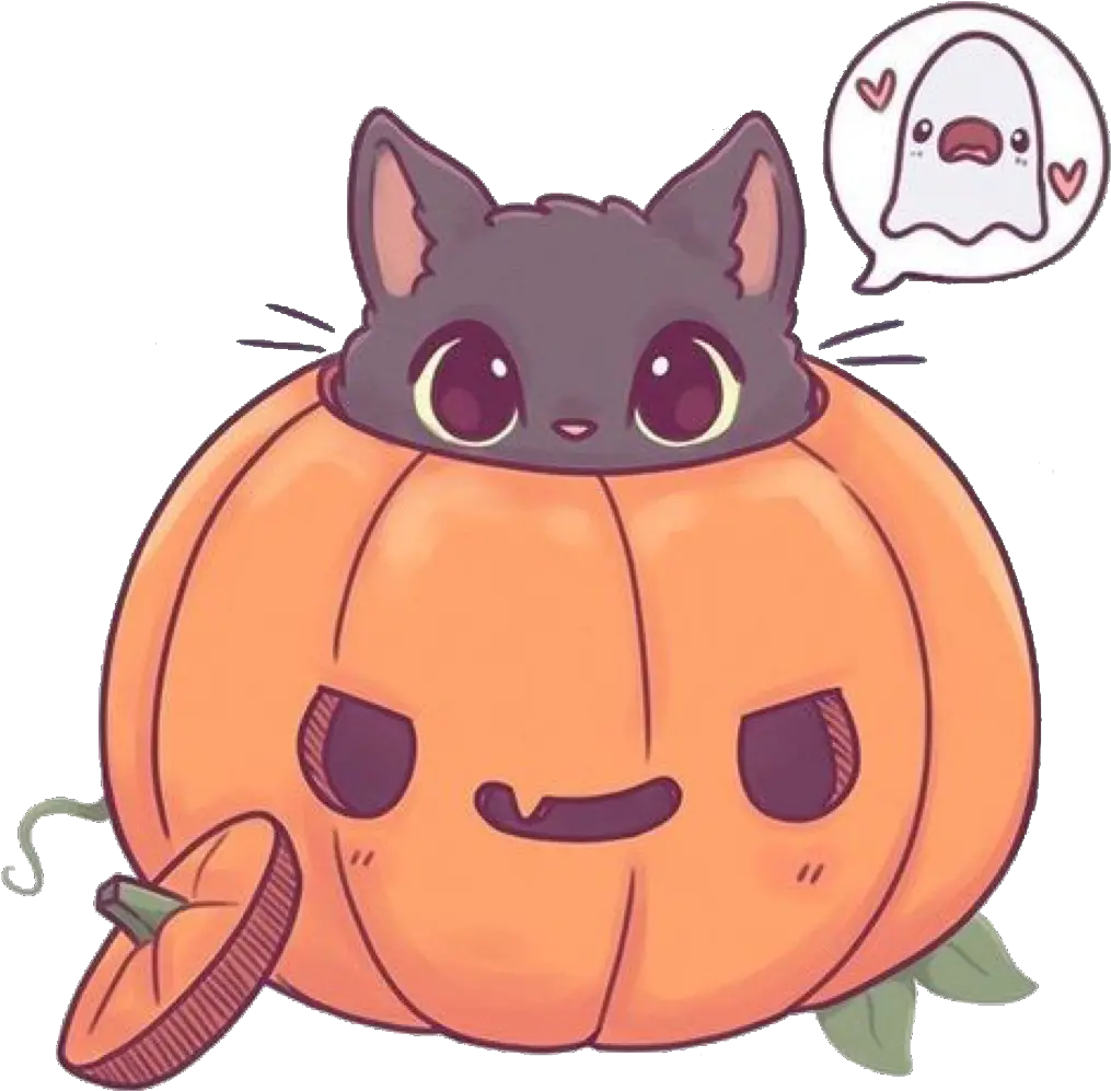 Cute Pumpkin Kitty Drawn By Noami Lord