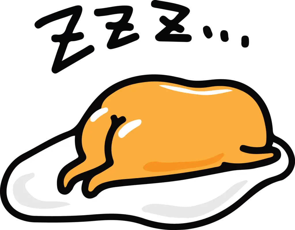 Sanrio Gudetama The Lazy Egg Zzz Transparent Background Gude Tama