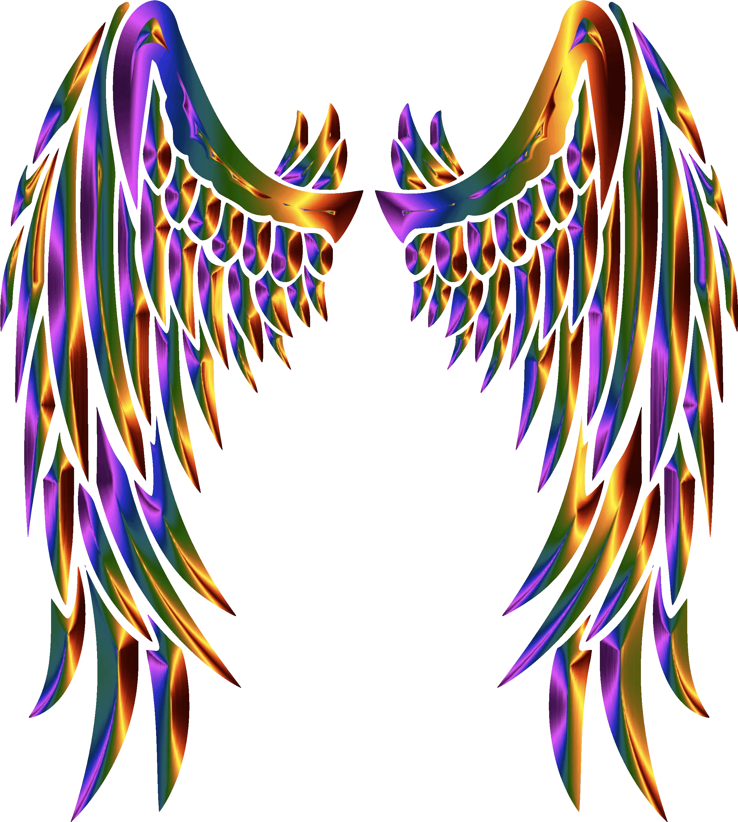 Clipart Chromatic Angel Wings Within Angel Wings Clipart Angel Wings Design