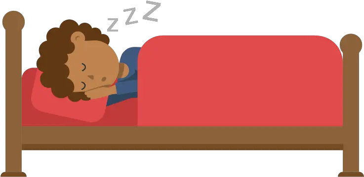 Sleeping In Bed Cartoon