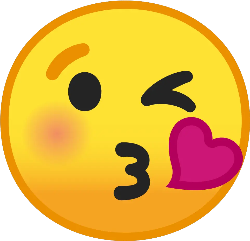 Face Blowing A Kiss Icon Android Kiss Emoji