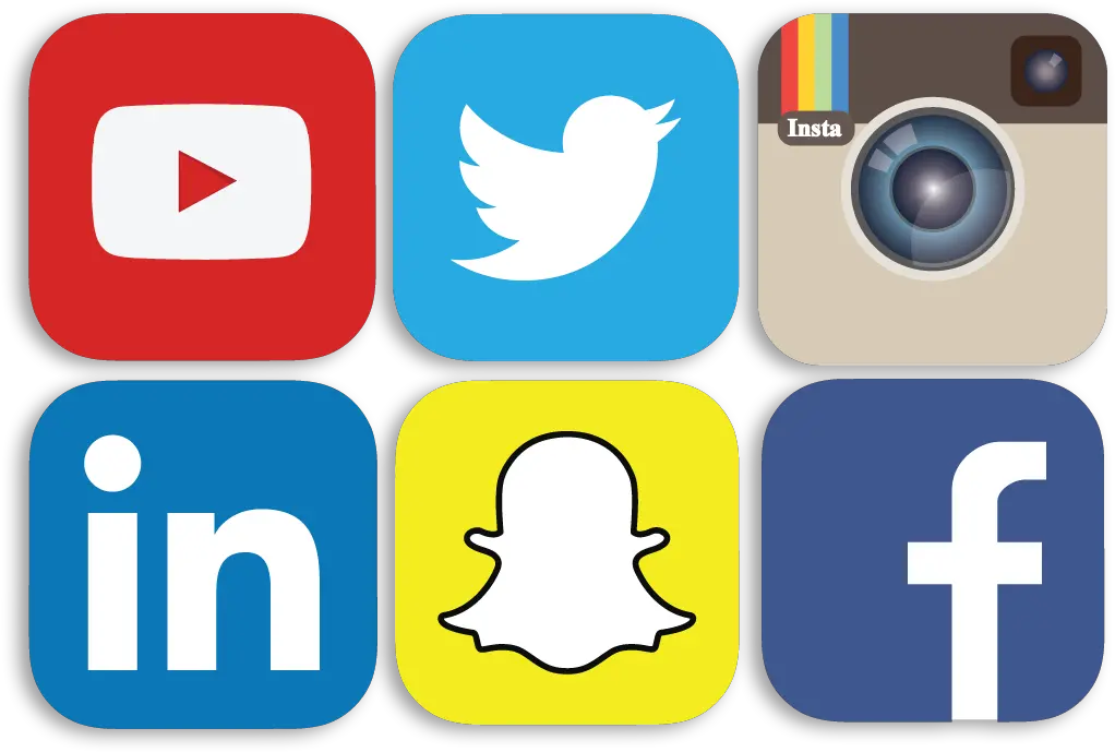 Blue Social Media Icons Png -social Media Icons Facebook Whatsapp Twitter Instagram Png