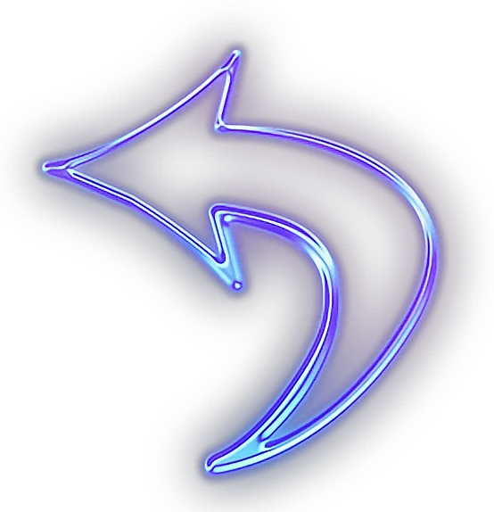 seta Neon Neon Blue Arrow Png