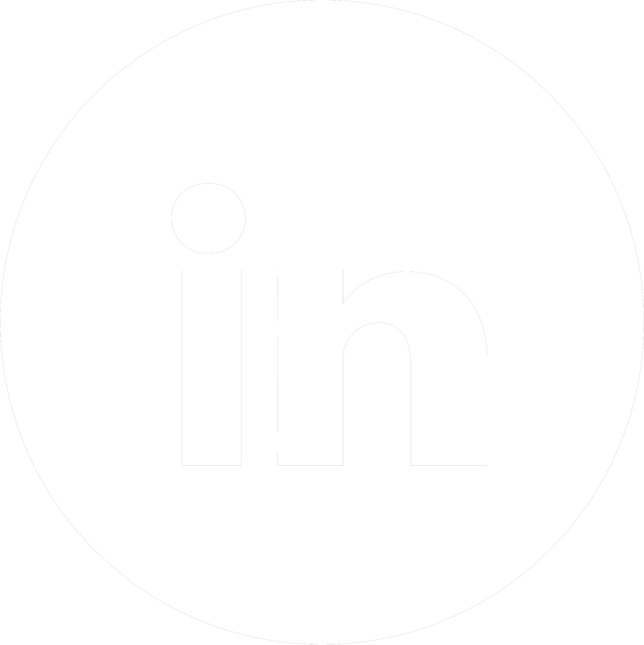 Linkedin Language Black And White Icon Circle