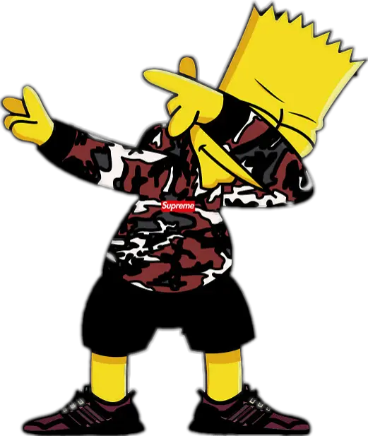 Sticker Yellow Tshirt Dab Cartoon Free Transparent Gucci Bart Simpson Supreme