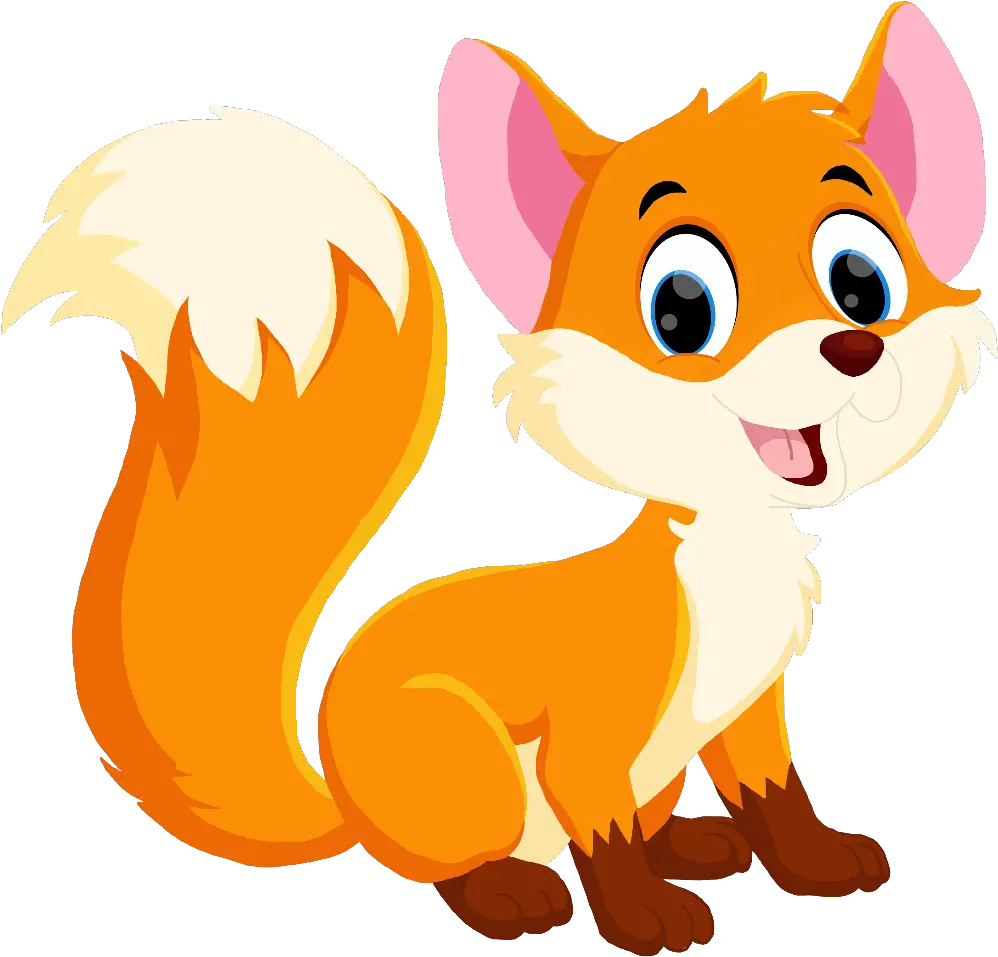 baby babyfox fox cartoon clipart cute Baby Cartoon Fox Drawings