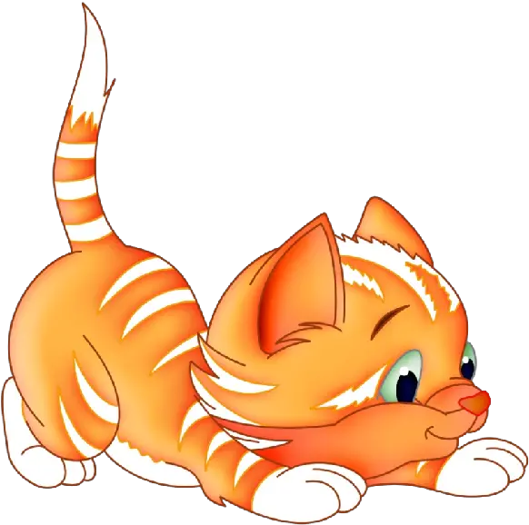 Funny Cartoon Kittens Clip Cartoon Cat Transparent Background