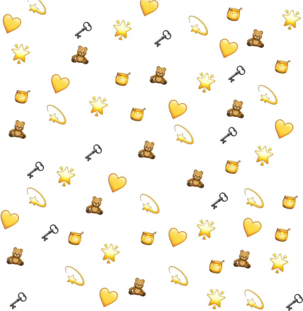 background teddy sugar honey aesthetic key cute Aesthetic Orange Emoji Png