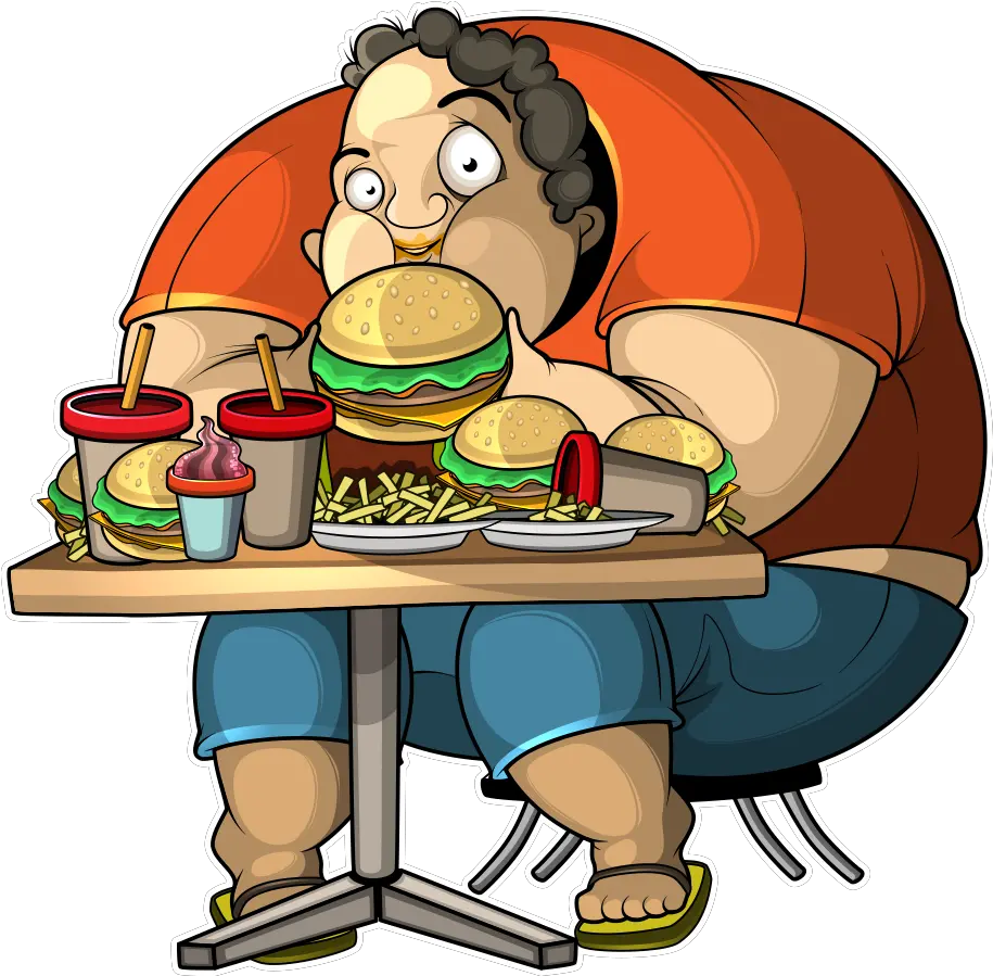 Clip Art Fat Man Eating Donuts Fat Man Eating Cartoon