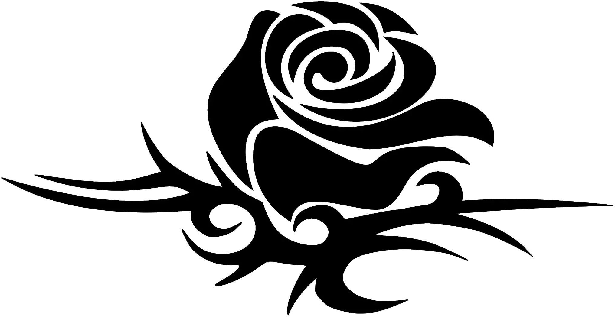 Free Tattoo Rose Download 18 Png Transparent Free Pictures Tribal Flower Tattoo Design