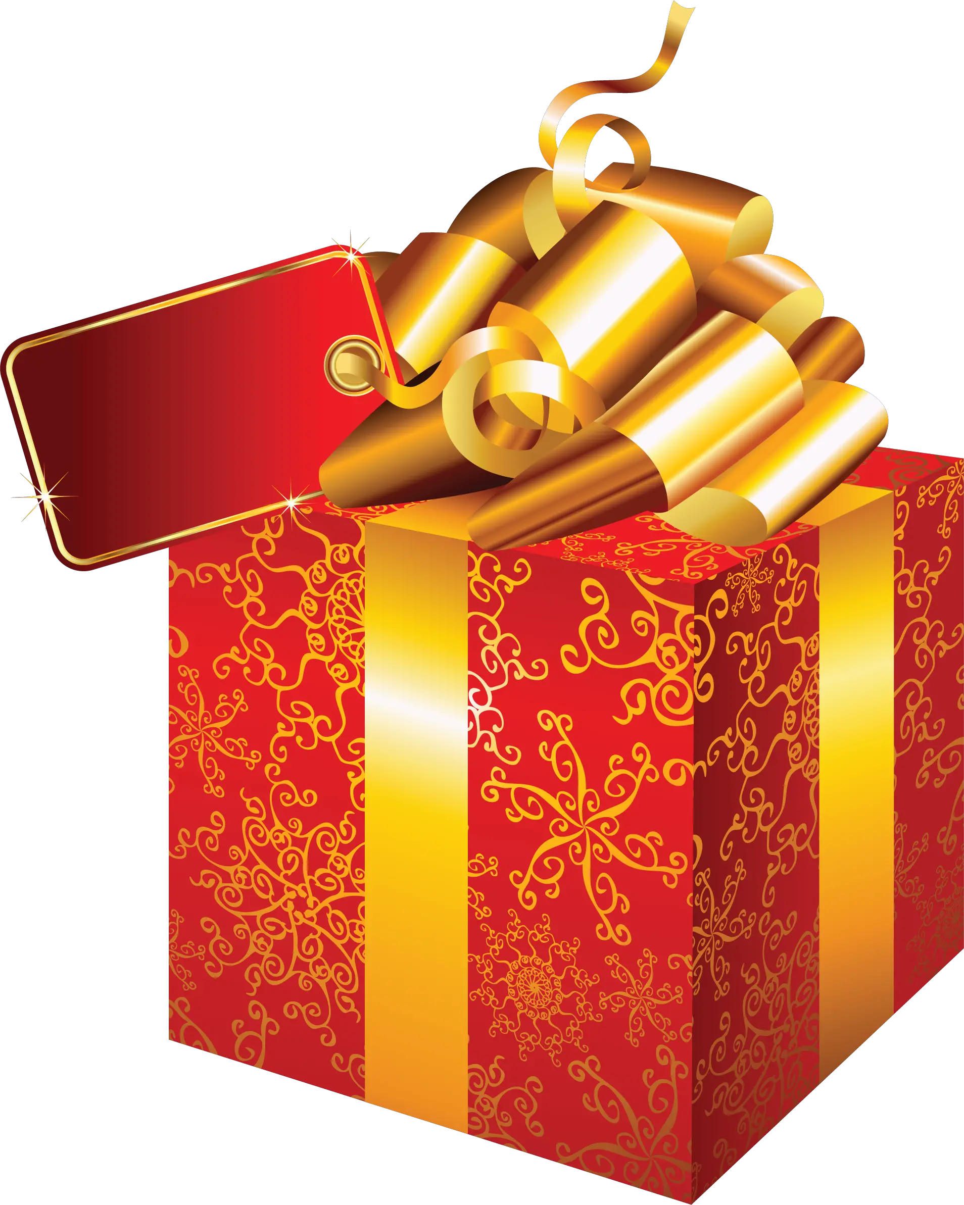 Gift red box PNG image