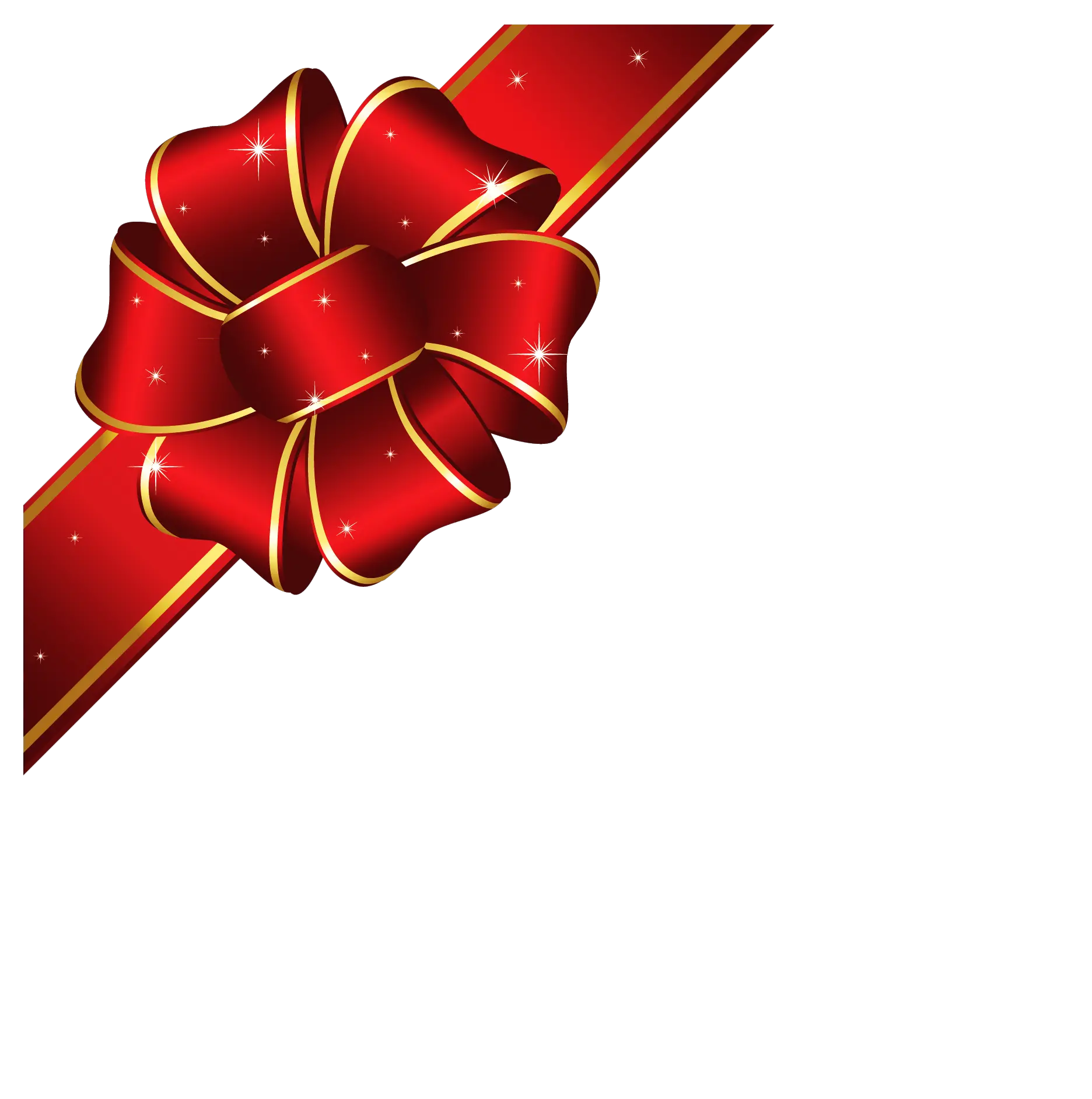 Gift red ribbon PNG image