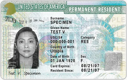 Green card PNG