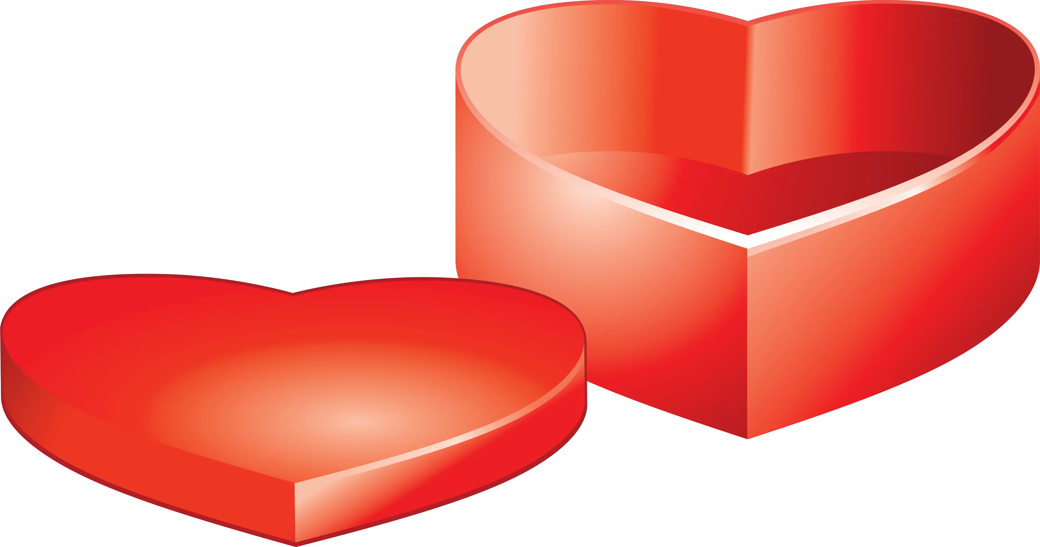 Red heart gift box PNG