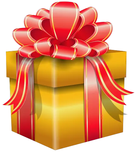 Yellow gift box PNG