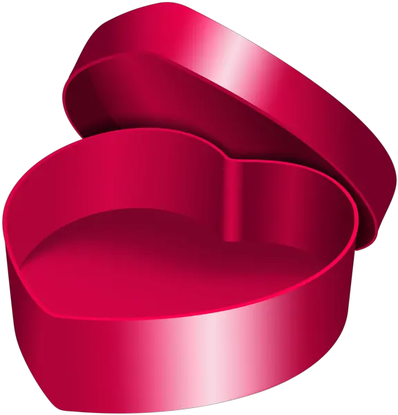 red heart open gift box PNG