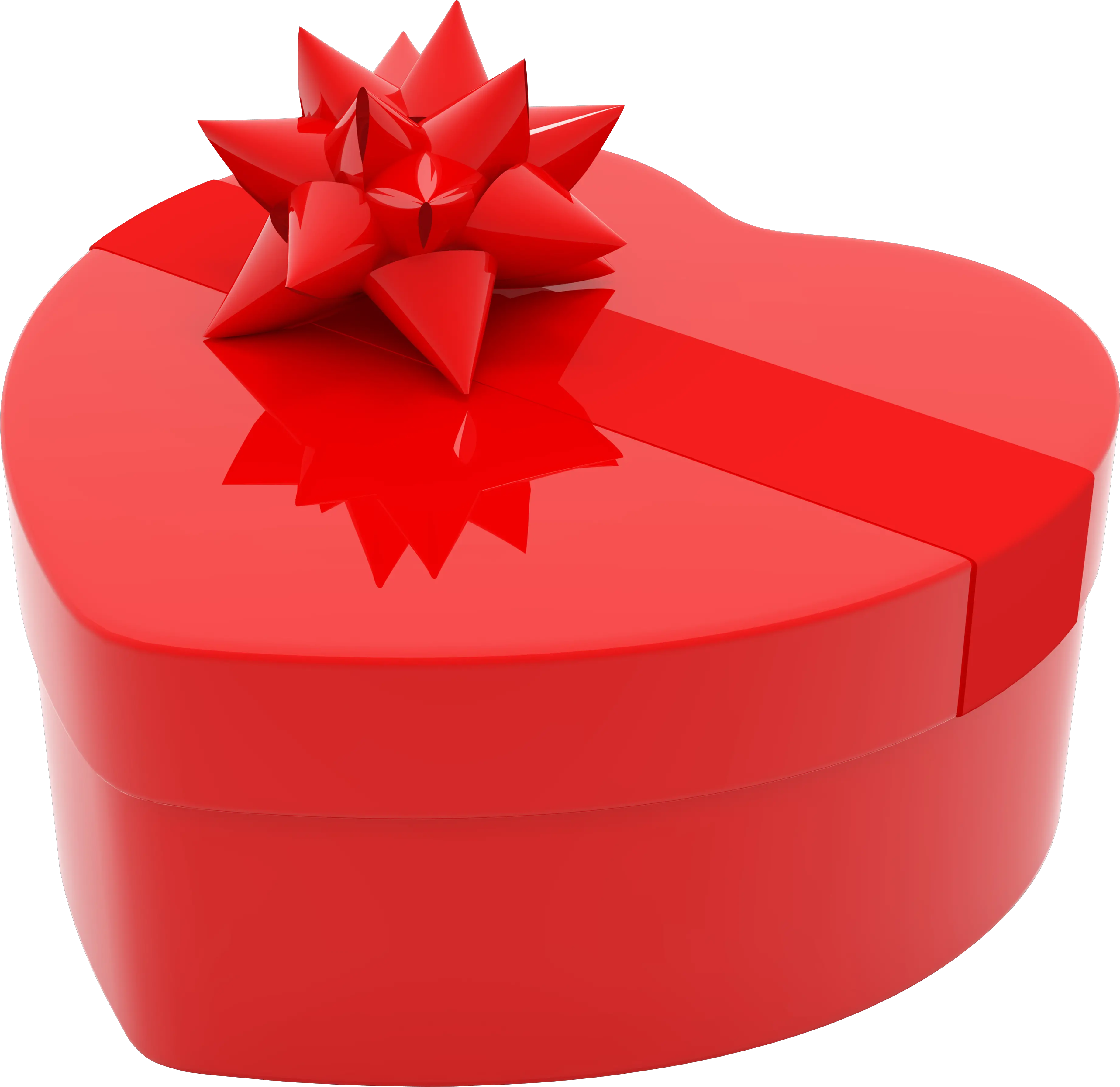 Red heart gift box PNG