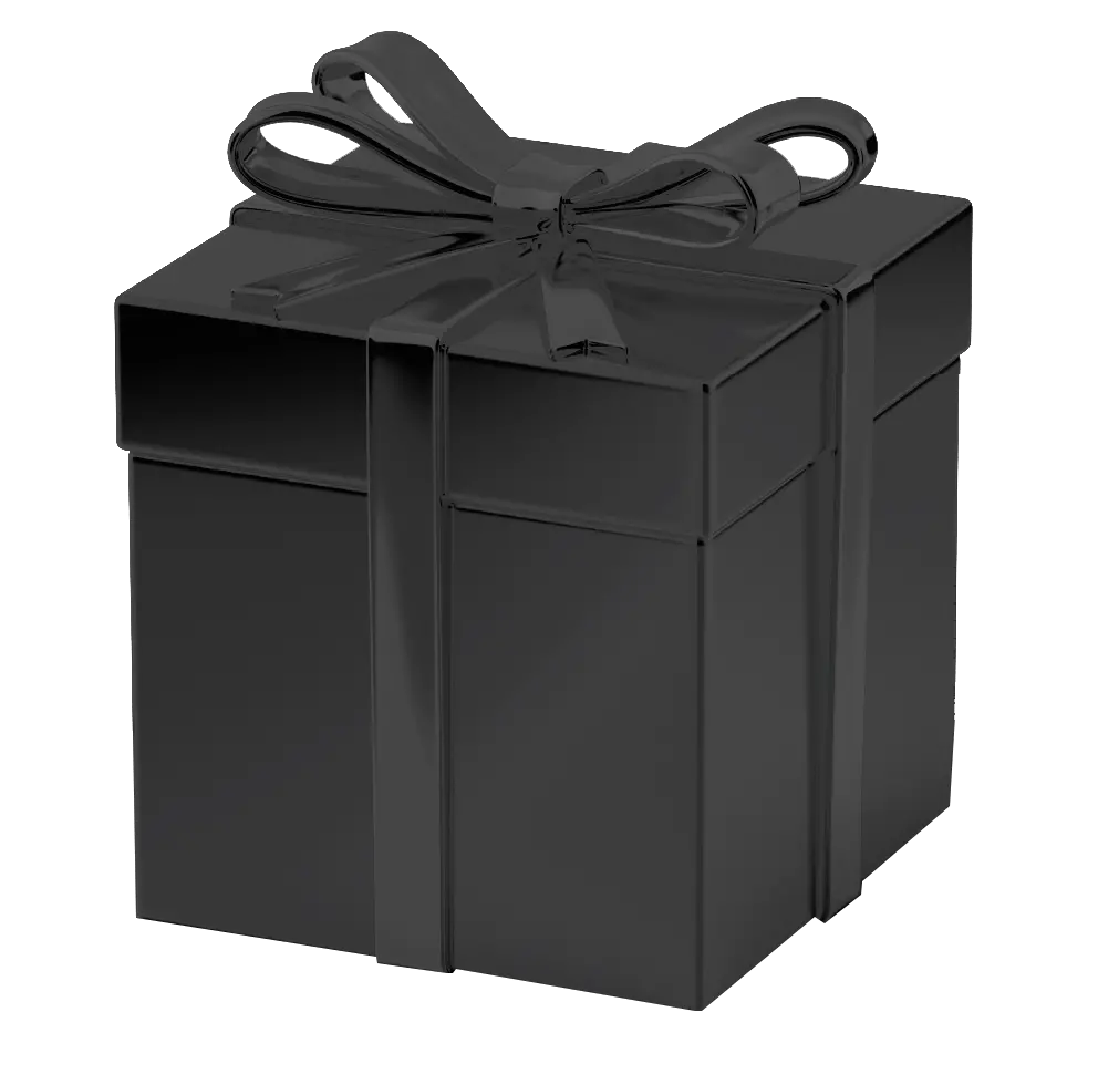 Black gift box PNG