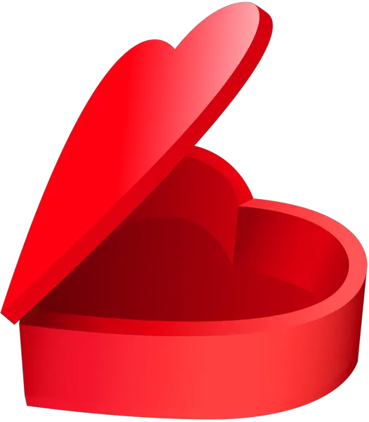 red heart gift box PNG