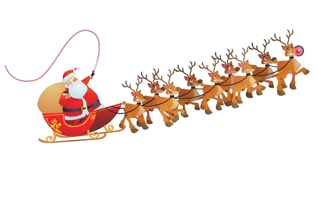 Santa sleigh PNG