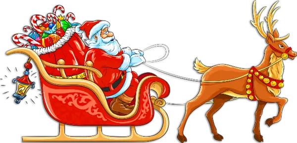 Santa sleigh PNG