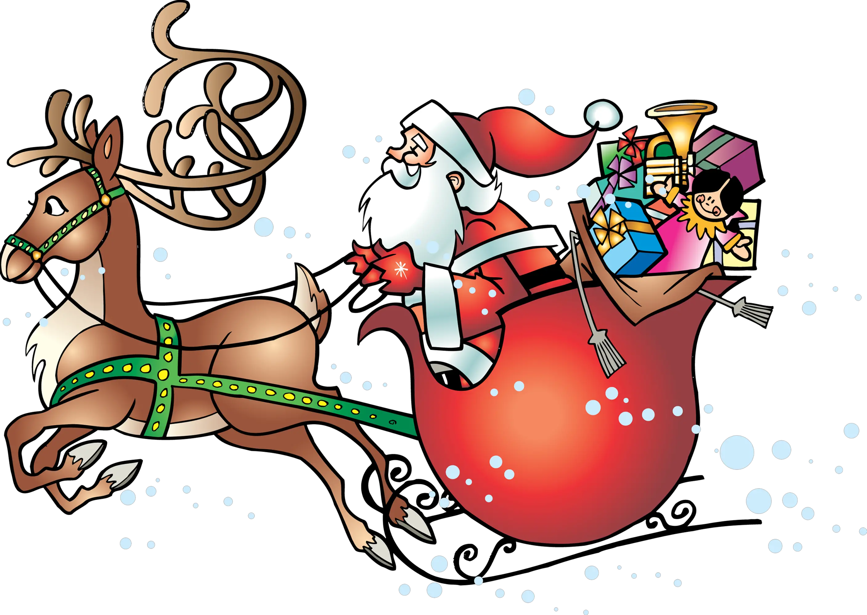 Santa sleigh PNG