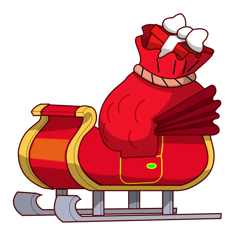 Santa sleigh PNG