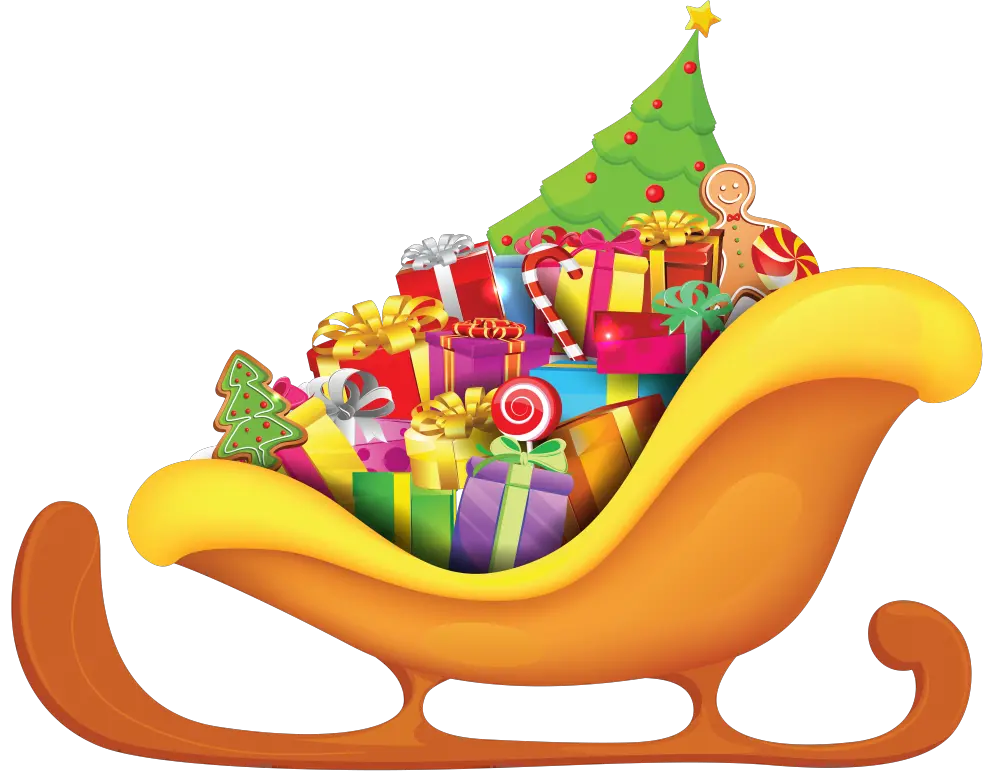 Santa sleigh PNG