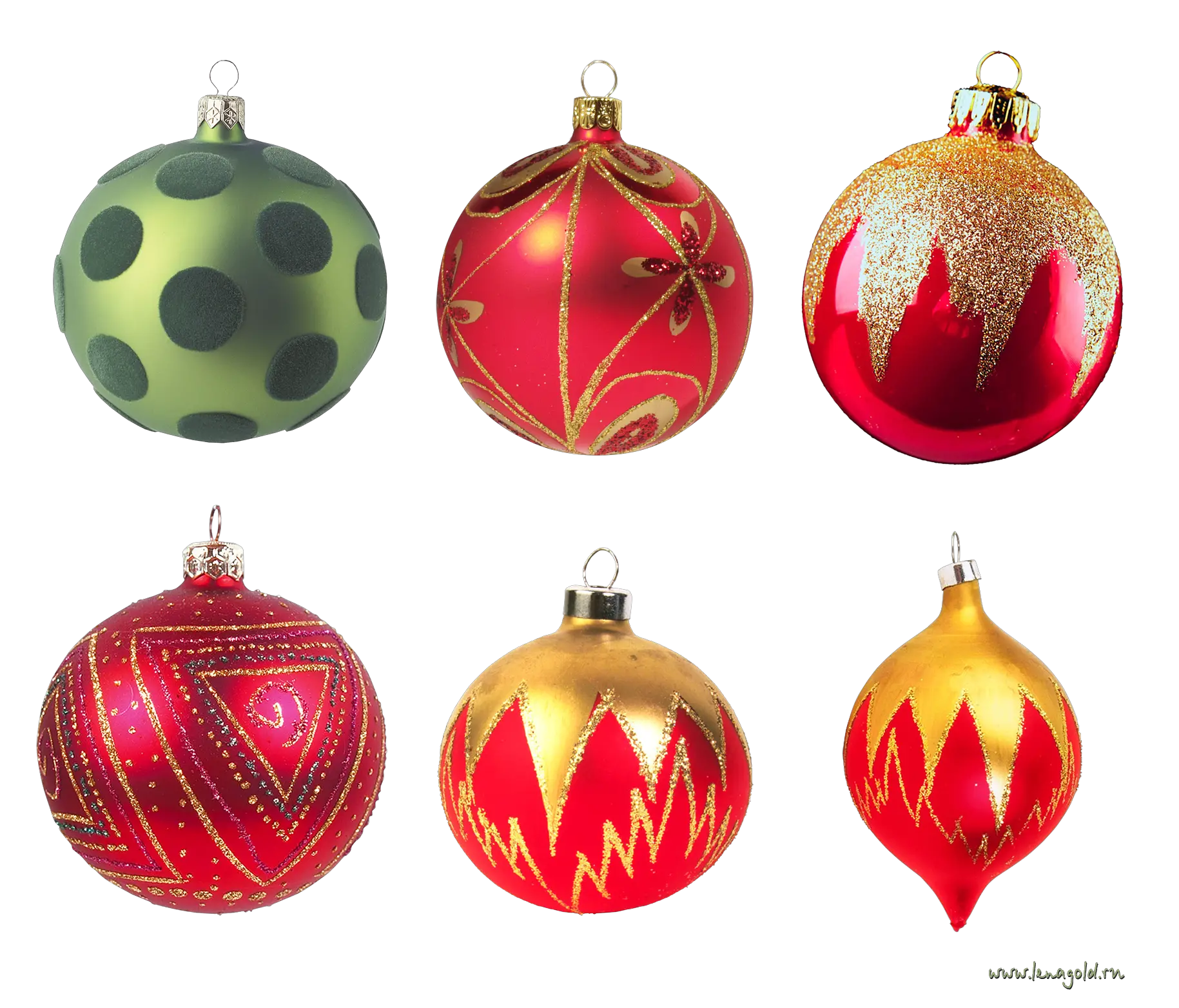 Christmas toys balls PNG image