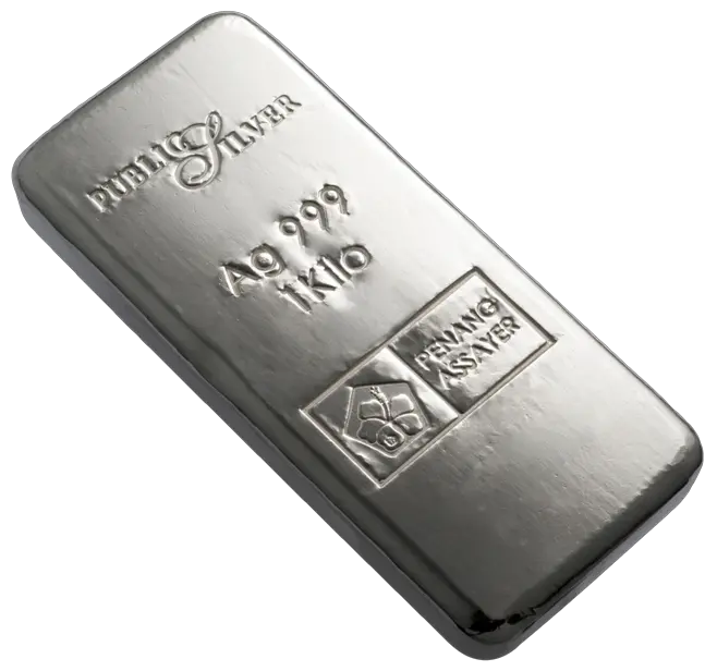 Silver bullion PNG