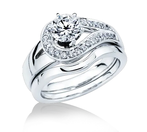 silver ring with diamond PNG