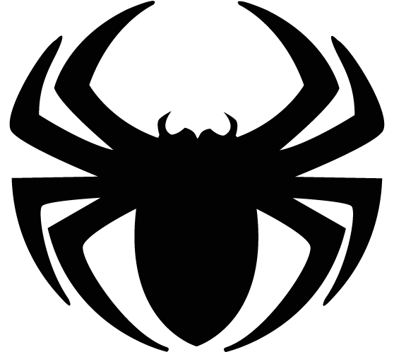 Black spider siluet logo PNG image