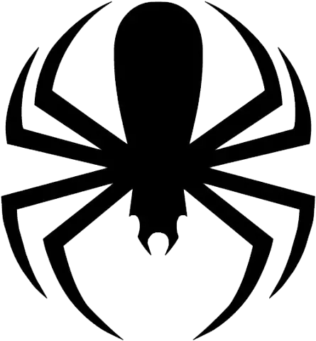 Black spider siluet logo PNG image