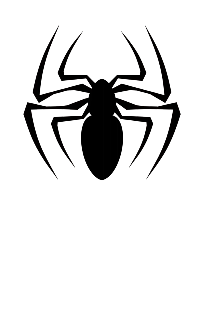 Black spider siluet logo PNG image