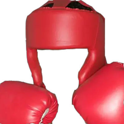 Boxing gloves and helmet PNG image