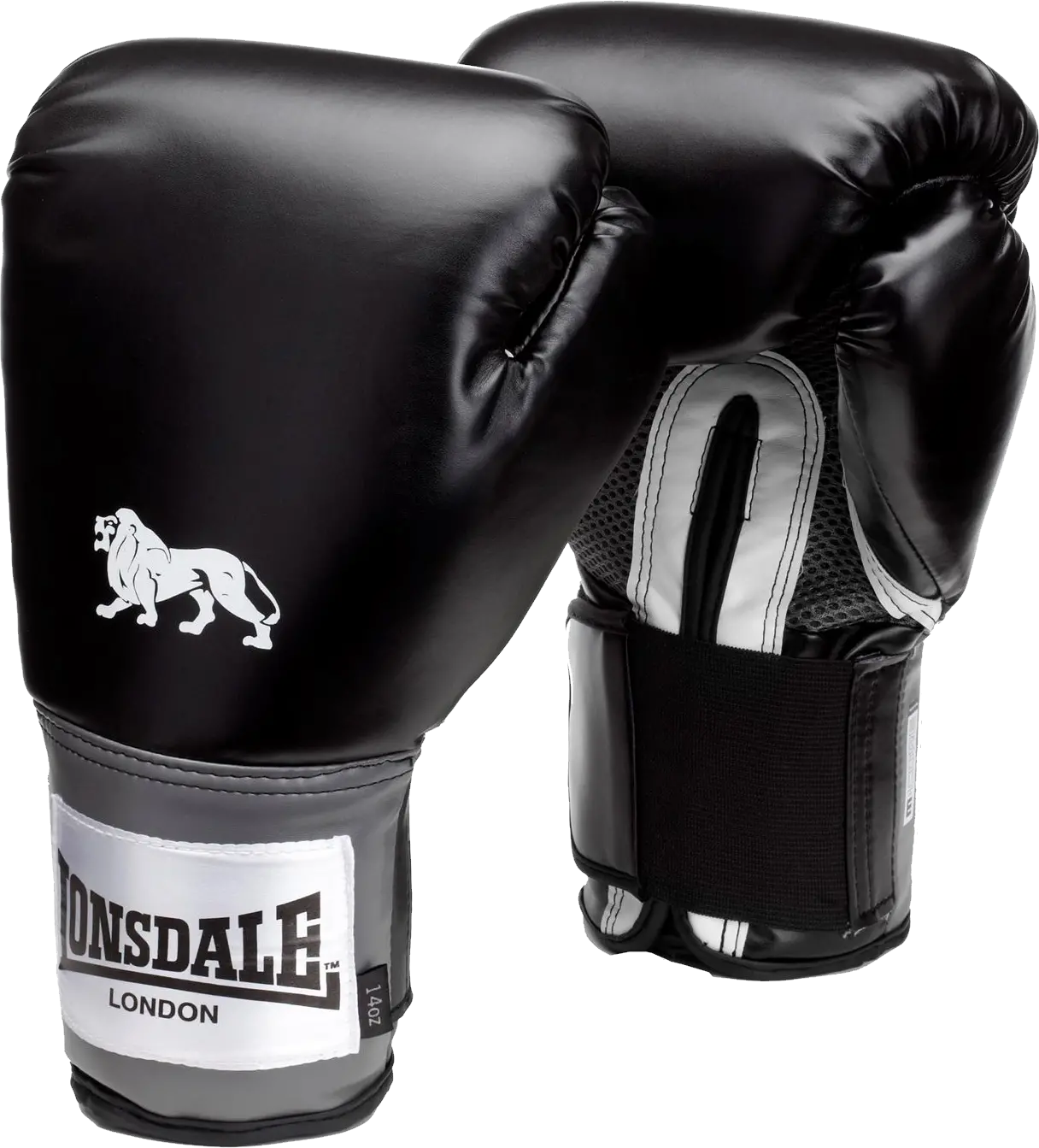 Black boxing gloves PNG image