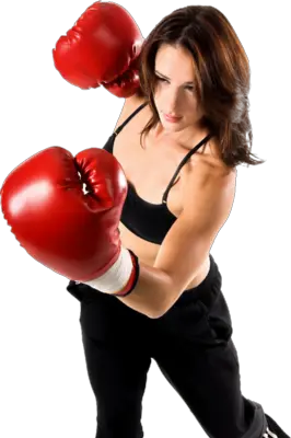 Boxing girl PNG image