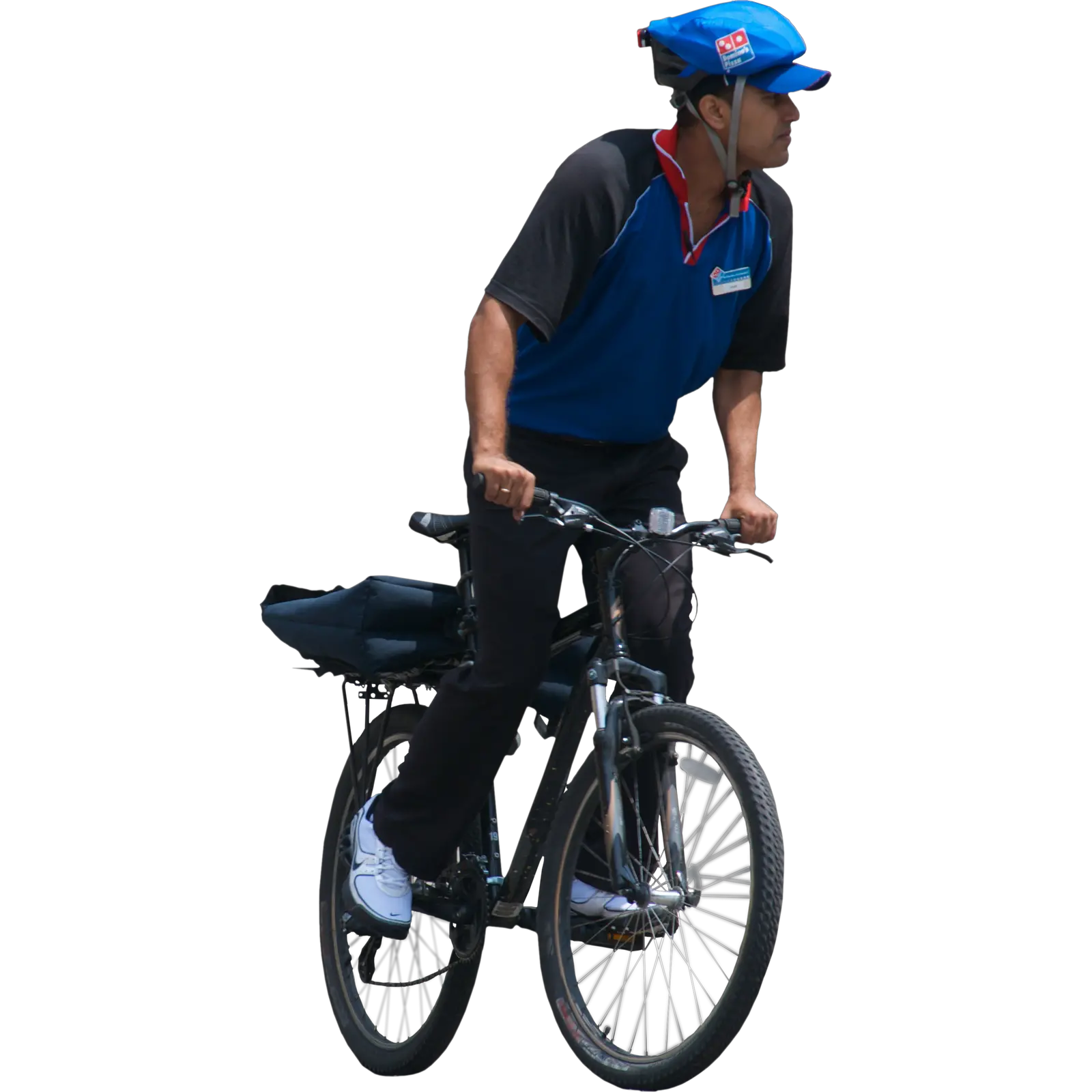 Man on bicycle PNG image