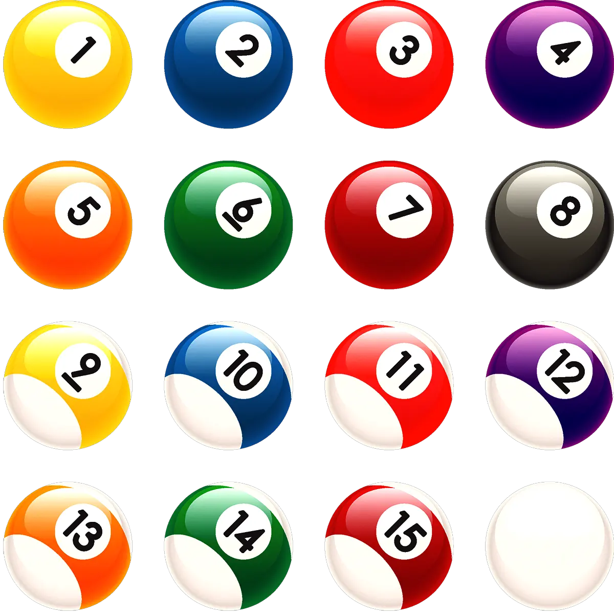 Billiard balls PNG